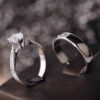 Wholesale  sterling silver couple ring a pair of high-looking men and women closed ring Valentine's Day gift