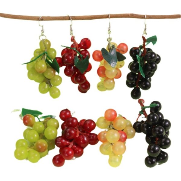 oly-d6fff6b4df68621251f60c3afa60e0b6 Wholesale personality simulation three-dimensional fruit earrings earrings fun grape earrings sweet cherry fruit earrings earrings