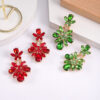 oly-d7070fbc1f6311aecd4f965f30ef5790 Wholesale Green shengpa festival earrings irregular crystal flower earrings light luxury high-grade design