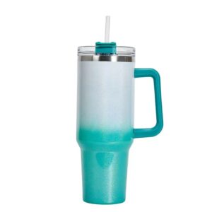 Gradient White green rainbow paint / 40OZ