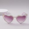 oly-d74a9e6ccad3612d42d96635af2ecbb0 Wholesale Heart-Encrusted Diamond Sunglasses Sunglasses Dot Diamond Handmade Style Female Cute Cat Eye Fresh