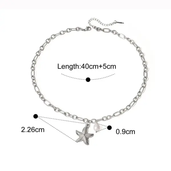 oly-d74cffe6c9094dbe7ac45c45f395abed Wholesale PVD Coated Real Gold Plated Scallop Daisy 304 Stainless Steel Elegant Simple Style Waterproof Non Tarnish Plating 304 Stainless Steel Pendant Necklace