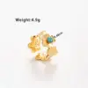Wholesale Jewelry IG Style Retro French Style Flower 304 Stainless Steel Open Rings