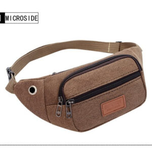 Canvas small square bag brown