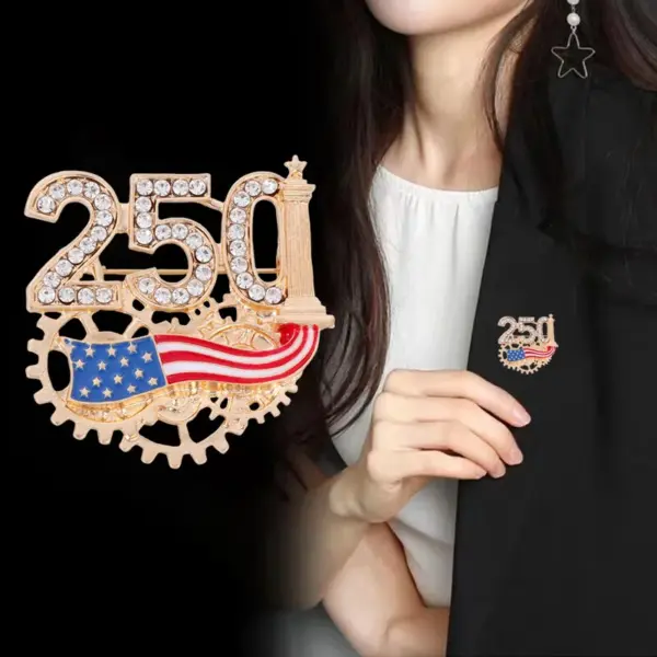 Wholesale National Flag Pin Made Of Zinc Alloy Featuring Electroplated Craftsmanship