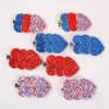 Wholesale Red Blue White Shiny Heart Hair Clip Onion Powder Heart Hair Accessories Side Bangs Clip For Girls