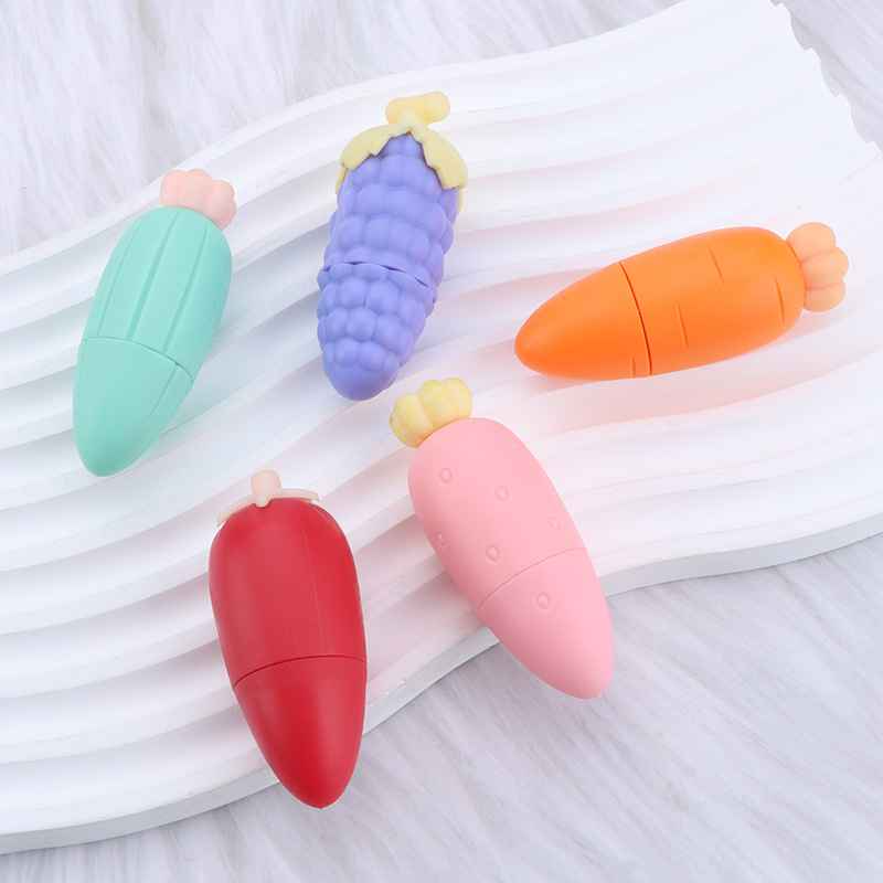 Wholesale Cartoon fruit highlighter student key marker multi-color mini portable color pen school gift