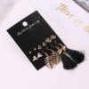 oly-d78586089215a2ff9d3c3d687fc014ca Wholesale Selling Earrings Fashion Set Tassel Earrings Bohemian Style Leaf Geometry 6 Pairs of Earrings