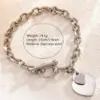 Wholesale 304 Stainless Steel Plastic Heart Shape Ion Plating (IP) Artificial Rhinestones 18K Gold Plated Simple Style Waterproof Non Tarnish Inlay Regular Chain Lobster Trigger Clasp Closure Rose Gold Multicolor-Golden Yellow Silver Bracelets