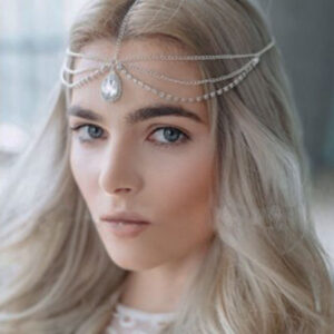 oly-d78d4efc11978542cd5157c2c8c09290 Wholesale bride forehead head jewelry fashion rhinestone chain water drop crystal tassel head chain women