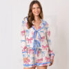 Wholesale Ruffled Long Sleeve Two-piece Thin Printed Valentine's Day Series Pajamas Casual suit