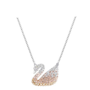 Gradient gold swan necklace