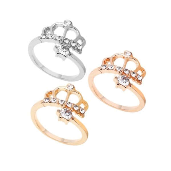 Wholesale ring style crown ring Women's index finger imitation silver jewelry accessories simple Japanese and Korean fashion ring