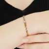 Wholesale Handmade Geometric Bracelets For Women Featuring Copper With 18K Real Gold Electroplated And Rhinestone Inlay
