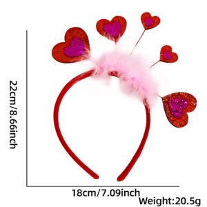 Side Love Pink Feather Hair Band / Free size