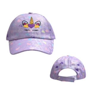 Love print unicorn-purple / Free size-adjustable (50-54)