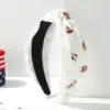 Wholesale Solid Color Pearl American Flag Wide-Brim Fabric Hair Accessories Black White Blue Hair Bands Suitable For All Seasons