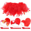 Wholesale Dog Valentine's Day Costume Heart-Shaped Dog Headband Dog Pouchy Dress Costume Red Holiday Valentine's Day Party Accessories