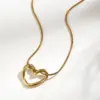 Wholesale Trendy Fashion Style 304 Stainless Steel Heart Earrings Ring Bracelet Necklace Jewelry Set Water Plating - Nihaojewelry