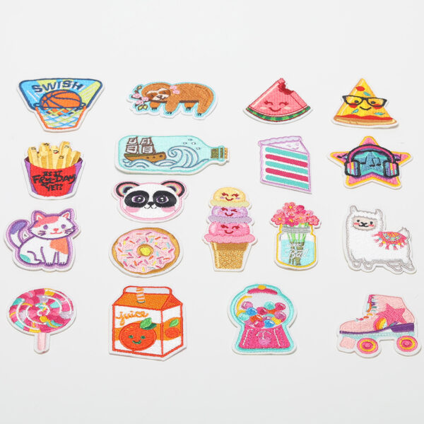oly-d81c3aed769d254cd2b0454ef680dca2 Wholesale Embroidery Original Cloth Stickers French Fries Vase Computer Embroidery Stickers Skates Patch Stickers Garment Bag Decorative Appliques