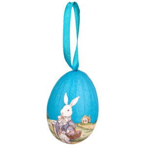 5*7cm paper-wrapped easter egg single rabbit blue 1 piece