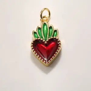 A981 Oil Dripping Red Radish Heart