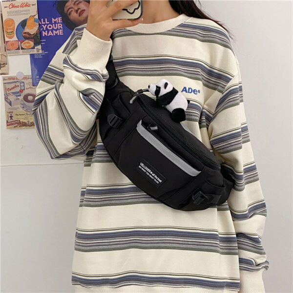 Wholesale chest Bag Men's Japanese Harajuku workwear style sports messenger bag South Korea versatile student riding shoulder waist bag fashion