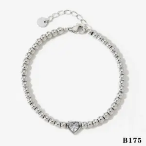 Love Bead Necklace / Silver