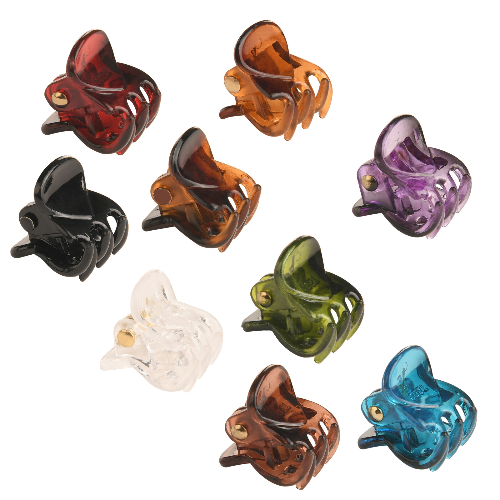 Wholesale Korean New Kidsren's Plastic Small Spring Clip Braided Hair Small Claw Hairpin Top Clip Hair Accessories Hair Grab Jewelry Grab Clip