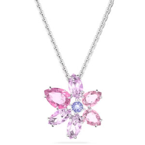 Pink six flower necklace