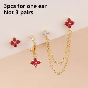 Y26681-Gold Rose Red-3-piece Set