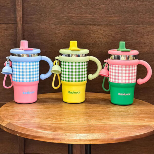 Wholesale Large Capacity Portable Handle Stainless Steel Thermos Cup Girls' Office Double Drinking Coffee Cup Outdoor Ice Bullet Car Cup