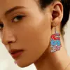 oly-d8a2a1b20245da25735977ffea9d64b9 Wholesale Retro Multicolor Acrylic Drop Earrings For Women With 304 Stainless Steel Ear Pins