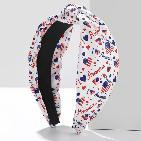 oly-d8a37b7d86cb605096c1df004e4beee2 Wholesale Wide Headband With Flag Knot Design, Football Festival Headband For Women, Available In Black, White, Green, Red