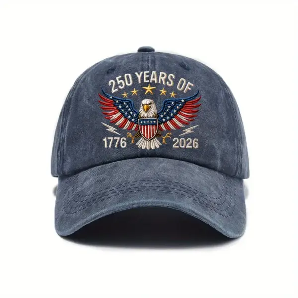Wholesale Retro United States Baseball Cap With Curved Brim, Breathable Design Featuring Printing Craft, Perfect For America's 250th Anniversary