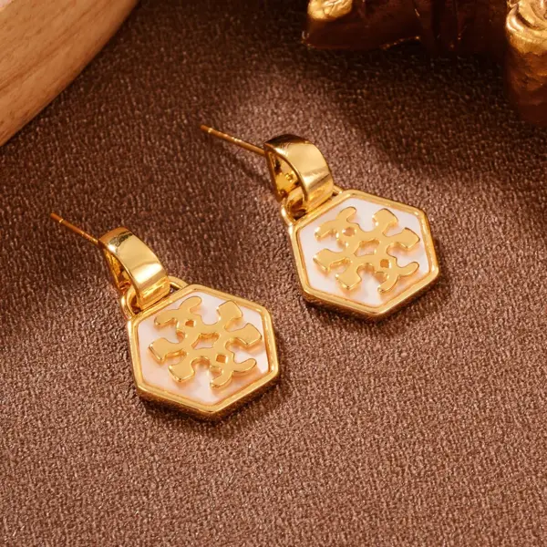 Wholesale Hypoallergenic Shell Stud Earrings For Women In Copper With KC Golden UV Plated Finish