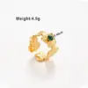 Wholesale Jewelry IG Style Retro French Style Flower 304 Stainless Steel Open Rings