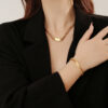 Wholesale Titanium Steel Necklaces That Do Not Fade, Stainless Steel Jewelry for Women, Versatile Cuban Necklace Accessories, High-End