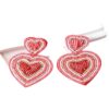 oly-d8f97a8d21814f45341d624c3cea43d3 Wholesale style fresh sweet Valentine's Day handmade fabric lovely earrings personalized creative autumn and winter women's earrings