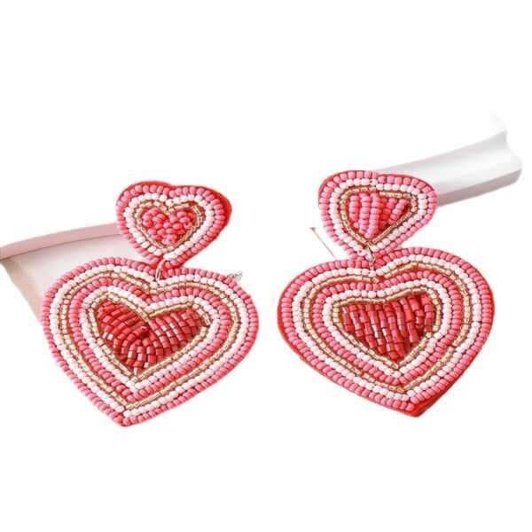 oly-d8f97a8d21814f45341d624c3cea43d3 Wholesale style fresh sweet Valentine's Day handmade fabric lovely earrings personalized creative autumn and winter women's earrings