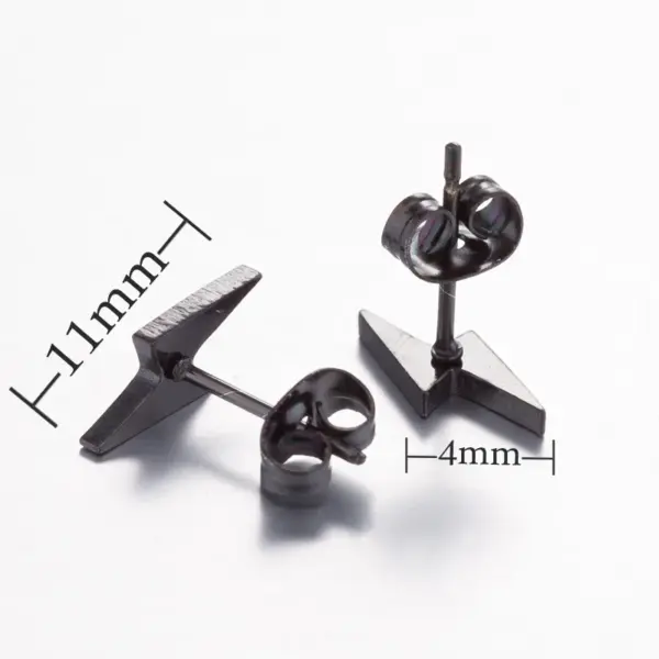 Wholesale PVD Coated 18K Gold Real Gold Plated Lightning 304 Stainless Steel Fashion Waterproof Non Tarnish Ear Studs