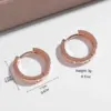 Wholesale Three-dimensional Geometric Hoop Earrings For Women In Copper With KC Golden Plated UV Plating And Zircon Inlay