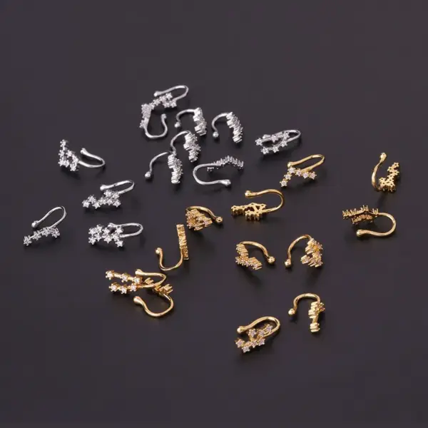 Wholesale Nose Rings & Studs Fashion Constellation Copper Plating Nose Pin