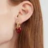 Wholesale 1 Pair Retro Simple Style Heart Shape Plating 304 Stainless Steel Drop Earrings