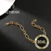 Wholesale Oval Waterproof Non Tarnish Bracelets For Women In 304 Stainless Steel With 18K Real Gold Plated PVD Coated Cuban Link Chain