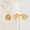 Wholesale Sun Stud Earrings For Women, Waterproof Non Tarnish 304 Stainless Steel With 18K Real Gold Plated Water Plating And 0.03µm Thickness