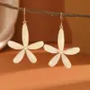 Wholesale Exaggerated Petal Hook Earrings Floral Versatile Personality Women's Cute Geometric Pattern Copper Material High-End Trendy