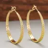 Wholesale Three-dimensional Geometric Earrings For Women In Copper With KC Golden Water Plating And 0.03µm Thick Coating