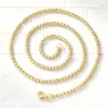 Wholesale Versatile Simple Box Chain Necklace DIY Basic Edition Pearl Chain Jewelry Neutral Style Stainless Steel Electroplated Square