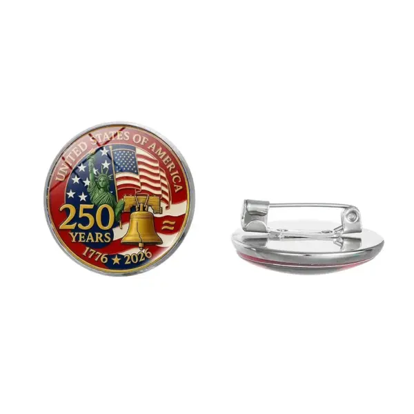 Wholesale United States Pin Featuring Inlay Craftsmanship With Alloy Material And Gem Inlay, Perfect For Independence Day